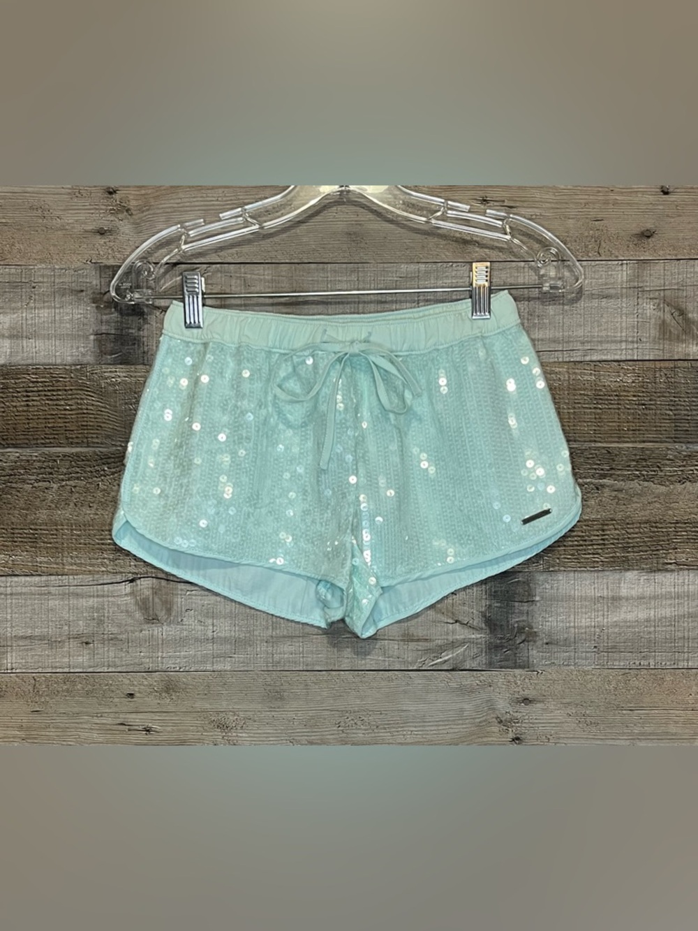 Abercrombie & Fitch Sequin Shorts Mint Green Size Xsmall